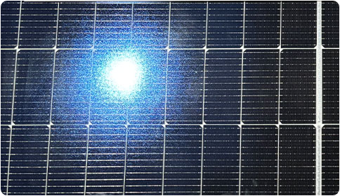 通常パネルの反射例